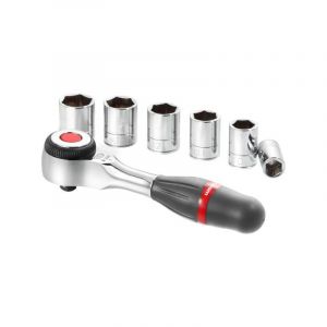 Coffret Cliquet 1/4 FACOM - R.360PACKPB (6 douilles 6 pans) - Cl&eacute; a cliquet performante - Gris