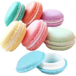 Bo&icirc;te Macaron Petite Bo&icirc;te Ecrin De Rangement Bo&icirc;tes de Stockage Organiseur Forme Macarons pour Bijoux Collier, Lot de 6 Color&eacute;