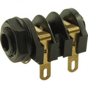 Jack 6.35 mm embase femelle horizontale Cliff CL11607 Nombre de p&ocirc;les: 2 mono noir 1 pc(s) X112791