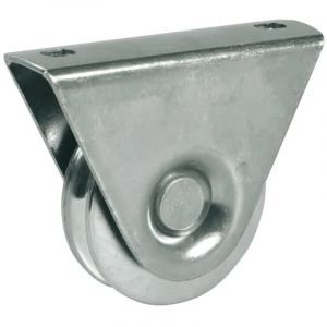 Roue avec Support Ext&eacute;rieur &Oslash; 80mm - 1 Roulement &agrave; Bille - Gorge Ronde - IBFM - 385080P