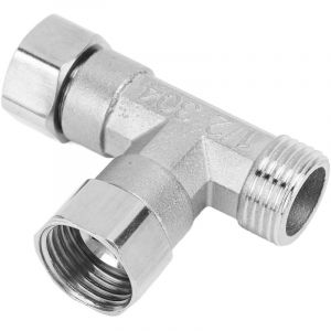 Adaptateur de Joint de Tuyau, Raccord de Tuyau sans Fuite G1/2 en Acier Inoxydable 304 5 Kg de Pression pour Gaz (2 Joints &agrave; Filetage Femelle et 1