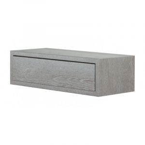 &Eacute;tag&egrave;re murale avec tiroir, table de chevet suspendue, &eacute;tag&egrave;re murale, ch&ecirc;ne gris neuf, 45 x 13,4 x 20 cm - Legolo