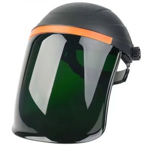 Casque de soudage résistant à la chaleur et aux chutes, capot de soudage professionnel visible pour couper, polir, souder, dessus noir, vert foncé