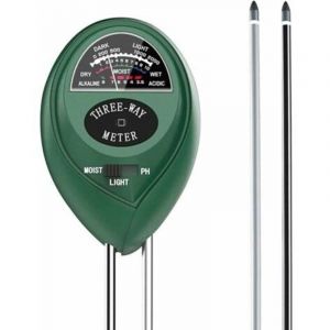 Testeur de sol 3 en 1, testeur de pH du sol, humidim&egrave;tre du sol, testeur d'intensit&eacute; lumineuse du sol, testeur de sol 3 en 1 pour le jardin et