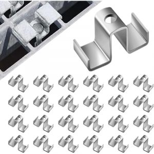 Clips de selle pour r&acirc;per 25 pi&egrave;ces clips de selle pour vis de fixation &ndash; Mat&eacute;riel de fixation pour installation d'usine, mezzanines, escaliers,