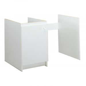 [JAMAIS UTILISE] Meuble Sous-&Eacute;vier MODERNA Primo 1 Porte 1 Niche Lave-Vaisselle M&eacute;lamin&eacute; Blanc L120cm - ABCF120D02