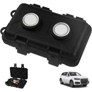 Boite &agrave; Cl&eacute; Aimant&eacute;e, Porte-cl&eacute;s Magn&eacute;tique sous Voiture, Cache Cl&eacute; Magn&eacute;tique &Eacute;tanche Cach&eacute; Bo&icirc;te &agrave; Cl&eacute;s Aimant&eacute;e, Bo&icirc;te &agrave; Cl&eacute;s &agrave; Double Aimant