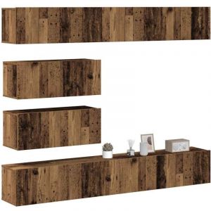 Vidaxl - Ensemble de meuble tv mural 6 pcs vieux bois bois d'ing&eacute;nierie