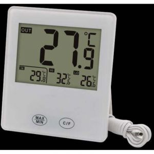 Thermometre numerique interieur et exterieur de qualite nordique avec capteur filaire