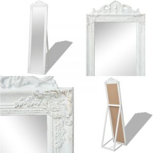 Vidaxl - Miroir sur pied Style baroque 160x40 cm Blanc - Miroir Baroque - Miroir Mural - Décoration Murale - Miroir Design - Miroir Vintage - Home &