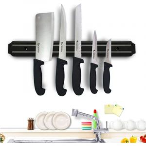 Barre Magnétique pour Couteaux Barre à Couteaux Aimantée 50 x 3.4 x 1.5cm Porte Couteau Magnetique Cuisine