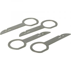 vhbw 4x Clés d'extraction pour autoradio compatible avec Mercedes-Benz 40/30 (Becker) voiture - Outils pour déblocage d'autoradio, longueur 7 cm