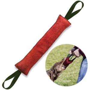 Lot de 2 saucisses &agrave; mordre pour chiens, entra&icirc;nement &agrave; la saucisse &agrave; mordre en jute K9 avec 2 poign&eacute;es, tir &agrave; la corde et tir &agrave; la corde avec chiens