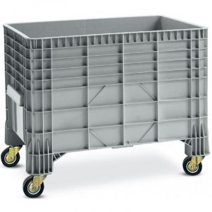 PROVOST - Caisse palette plastique sur roulettes 550 L - Poly&eacute;thyl&egrave;ne haute densit&eacute;