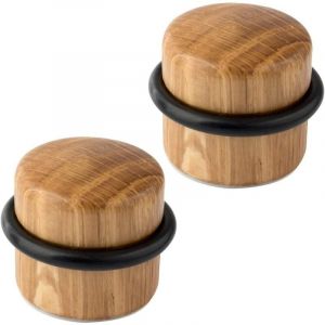 butée de porte adhésive en bois – 2 pièces – stop porte sol – bloc porte sol – à coller – effet chêne