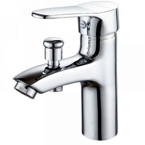 Robinet baignoire robinet monotrou &agrave; double usage chaud et froid Alliage Mitigeur de douche, robinet salle bain douche