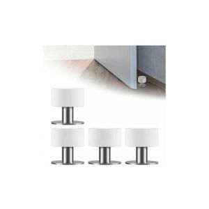 Ikodm - 4 Pi&egrave;ces Butoir de Porte Murale Adhesif, sl.gt Butoir Arr&ecirc;ts de Porte Door Stoppers But&eacute;e de Porte Sol Inox avec Caoutchouc Antichoc, Ruban