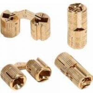 Mot caché cuivre caché charnière page cylindrique cuivre charnière 12mm cuivre caché charnière laiton couleur 4pcs