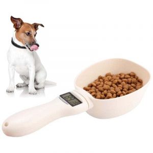Cuillère Mesure Animaux, Pelle à Mesurer pour Aliments, Cuillère Mesure Électronique, Cuillère Pesée Détachable, Cuillère à Balance Numérique avec