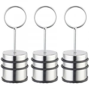 Butoir de porte avec poignée, lot 3, bloc massif d’entrée, protection en caoutchouc, fenêtres et portails, acier inox