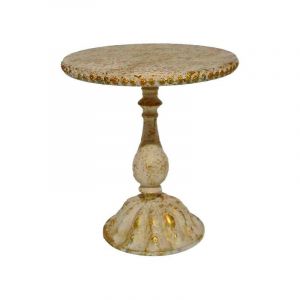 La Grande Prairie - Gu&eacute;ridon fer patin&eacute; 40x40x44cm