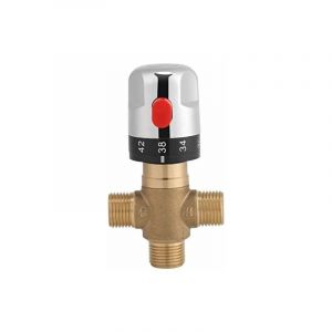 Robinet Mitigeur Thermostatique en Laiton 15mm Robinet température Fixe pour lavabo Cuisine Salle de Bain G1/2 35-45 ?