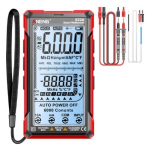 Multimètre numérique intelligent tactile, plage automatique, 6 000 points, rechargeable, anti-brûlure, ohmmètre, voltmètre, courant