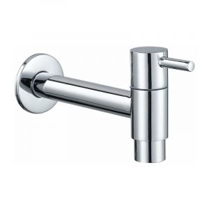 Vuszr - Robinet mural en laiton pour eau froide, lavabo, serpillière, robinets de machine à laver, robinets de jardin, finition chromée