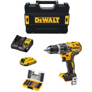 Perceuse &agrave; Percussion DeWALT DCD796D1T (1 x 2,0 Ah DCB107 TSTAK II) Jeu de 40 embouts de vissage