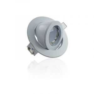 Leclubled - Spot Encastrable Orientable Rond - Blanc Type Escargot Blanc - Sans douille