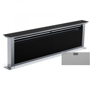 Klarstein Royal Flush Eco Hotte De Plan De Travail - A++ Énergie, 842 m³/h, Silencieuse 70 dB, LED 9 Couleurs, Commande Tactile, Hotte Aspirante