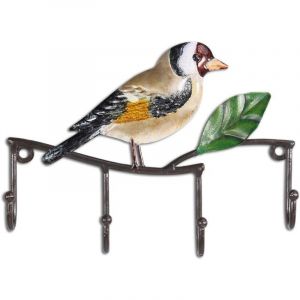 Vtizikl Crochet Porte Oiseau Crochet Porte cl&eacute; Crochet d&eacute;coratif Crochet Vintage Design Cintre avec 4 Crochets D&eacute;co Murale M&eacute;tal