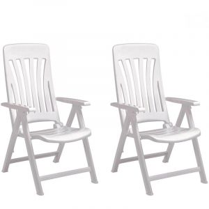 Garbar - blanes Fauteuil Multipositions, Extérieur Set 2 Blanc