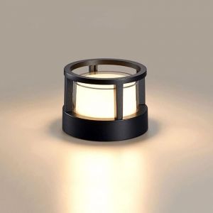 Pelouse Europ&eacute;enne Cylindrique Diam 13 cm Lampe Sur Pied 10w Blanc Chaud Colonne Lumineuse Paysage &Eacute;tanche Cour Pont Patio Pier Chemin Pilier Lumi&egrave;re