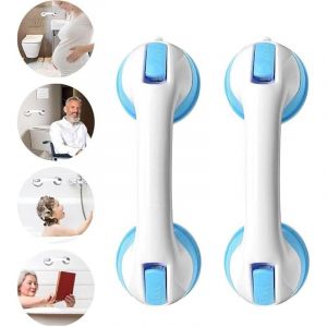 2 Pi&egrave;ces Ventouse de Poign&eacute;e Douche,Poign&eacute;e Ventouse,Poignee Securite Salle de Bain,Barre de Maintien Douche,Poign&eacute;e Baignoire de S&eacute;curit&eacute;,Barre