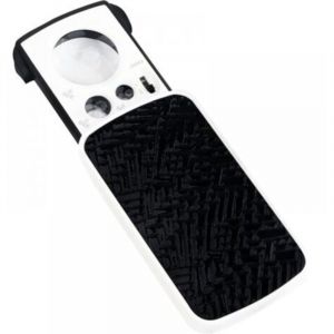 Loupe &Eacute;clairante de Poche LED - Loupe 30X 60X 90X - Loupe de Lecture Lumineuse pour S&eacute;niors - Loupe de Poche Pliable Noir pour Bijoux, Pi&egrave;ces de