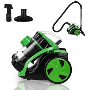 Hengda - Aspirateur sans sac max. 900 watts Technologie multi-cyclonique Aspirateur traîneau avec accessoires - vert