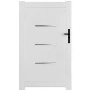 Portillon pvc blanc briançon L100 x H160 cm - Poignée à droite