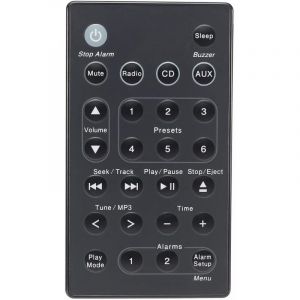 Télécommande de remplacement universelle Bose pour système radio Bose Sound Touch Wave Music (générations 1, 2, 3 et 4) (piles non incluses) (noir)