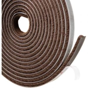 Calfeutrage de porte - Joint d'&eacute;tanch&eacute;it&eacute; autocollant - Pour portes coulissantes, fen&ecirc;tres et armoires - Marron - 9 mm x 5 mm x 5 m