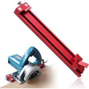 Rail de guidage de scie circulaire, guide r&eacute;glable en alliage d'aluminium de pr&eacute;cision, double verrouillage, base de machine de d&eacute;coupe pour le