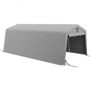 Tente garage carport dim. 6,2L x 3,3l x 2,4H m acier galvanis&eacute; robuste PE haute densit&eacute; 150 g/m&sup2; imperm&eacute;able anti-UV