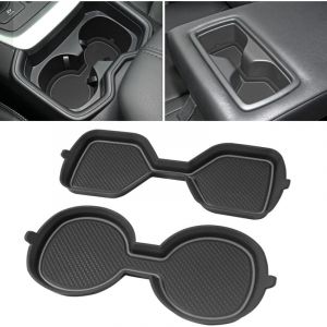 REMOCH Porte-gobelets Inserts Coaster pour Toyota RAV4 Accessoires 2024 2023 2022 2021 2020 2019 Console centrale Doublure Intérieur 3D Silicone Cup