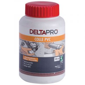 Colle pvc - pour réseau d'eau potable sous pression - pot de 500 ml avec pinceau Deltapro 30601748 - Incolore