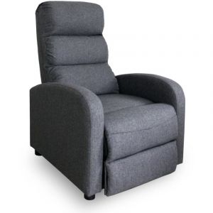 Intensedeco - Fauteuil relax manuel Lasco tissu gris