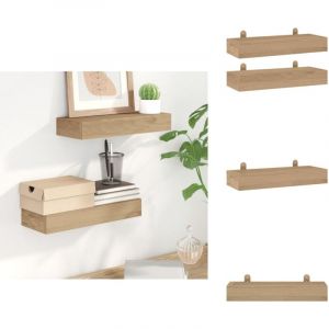 Étagères murales 2 pcs 40x15x4 cm bois de teck massif - Etagere Murale - Étagères Murales - Étagère Flottante - Décoration Murale - Meuble Design