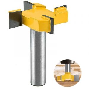 Fraise &agrave; raboter, 8mm Tige Routeur Bit, Fraise &agrave; aplatir, Fraise &agrave; plaque, Fraise &agrave; bois pour d&eacute;fonceuse, pour le travail du bois en surface