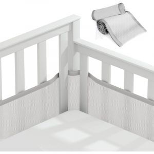 Tour de lit pour cabine de b&eacute;b&eacute;, tour de lit pour berceau, doublure en maille 3D, sans danger pour la circulation de l'air du berceau, adapt&eacute; &agrave; tous