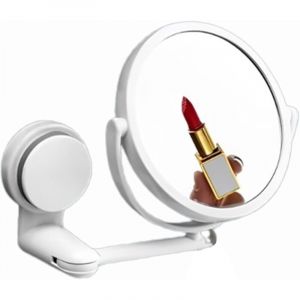 Sollbry Miroir de Courtoisie Mural Pliable, Miroir Grossissant 3X avec Ventouse, Miroir Grossissant, Miroir de Maquillage,Miroir Ventouse Salle de