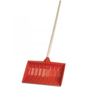 Poussoir &agrave; neige manche bois - Corail - 8000097
